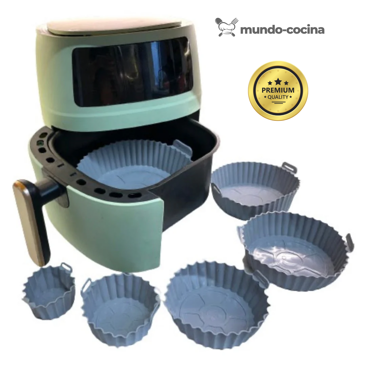 Kit de 6 Moldes de Silicona Protectores para Air Fryer